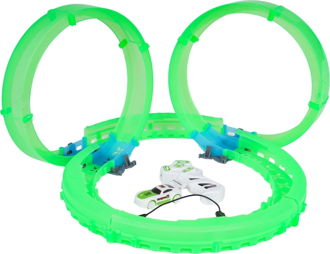 Piste lumineuse avec boucles