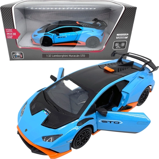 Modèle en métal 1:32 LAMBORGHINI HURACÁN STO bleu