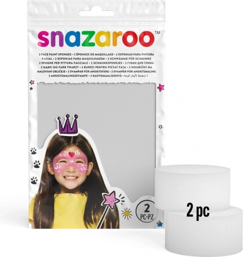 Snazaroo éponges rondes pour peinture visage – 2 pcs