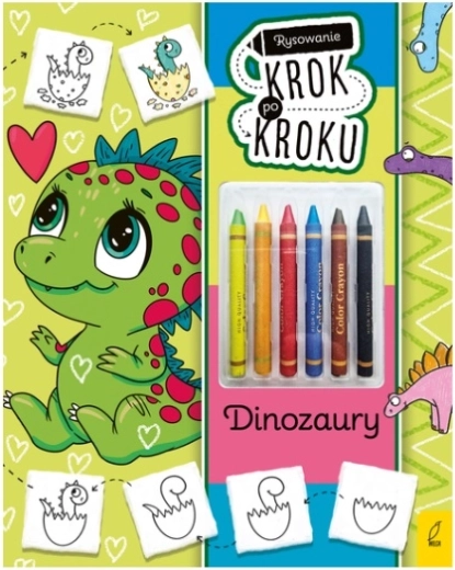Dinosaures – dessin étape par étape avec des crayons de couleur