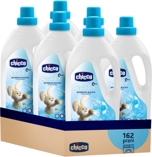Chicco gel de lavage pour enfants Sensitive 1,5 l – pack avantage 6×