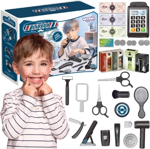 Set de barbier et de coiffeur pour enfants WOOPIE - 24 pièces