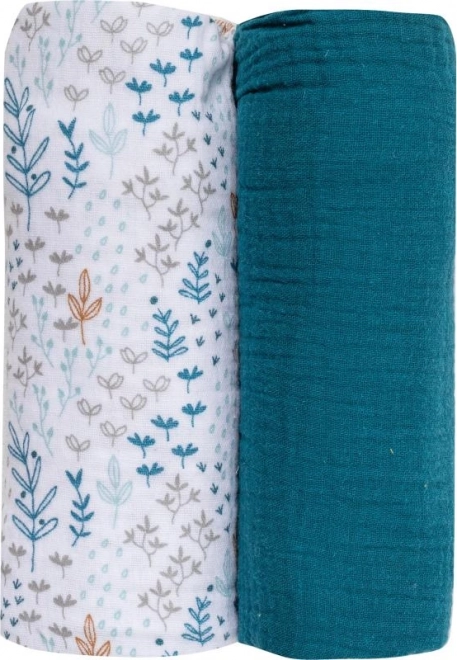 Langes en mousseline 2pcs Turquoise