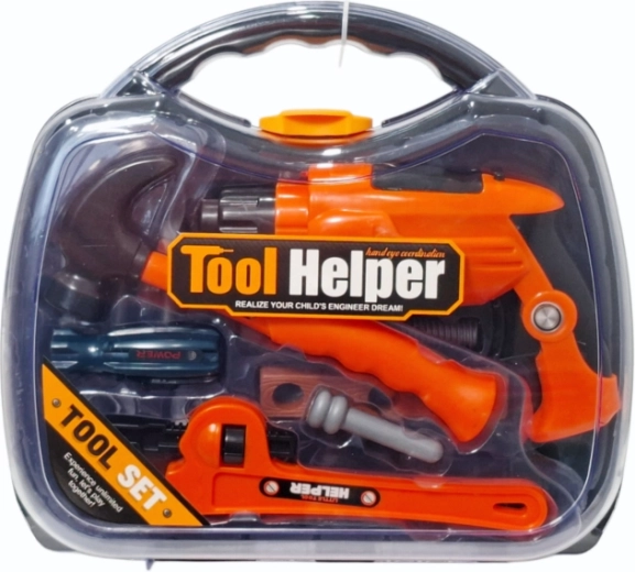 Ensemble d’outils dans une mallette pour petits bricoleurs
