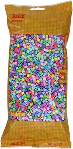 Perles à repasser pastel 5 mm, 6000 pcs