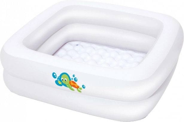 Bestway baignoire et petite piscine gonflables pour enfants 2-en-1 BABY STEP 1-2-3 (86 × 86 cm)