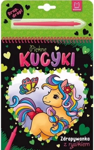 Beaux poneys – livre à gratter avec stylet