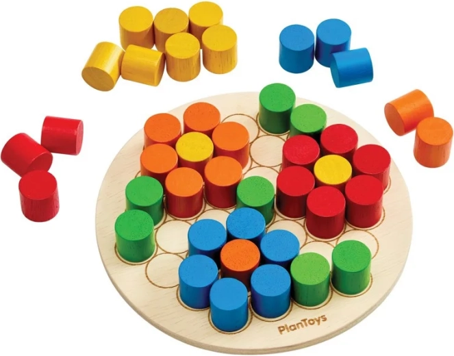 Formes en trois dimensions à partir de picots colorés