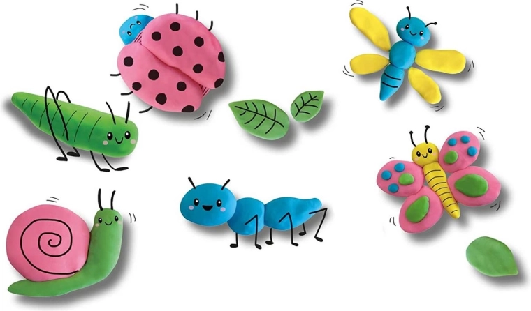 Création de figurines et de motifs colorés