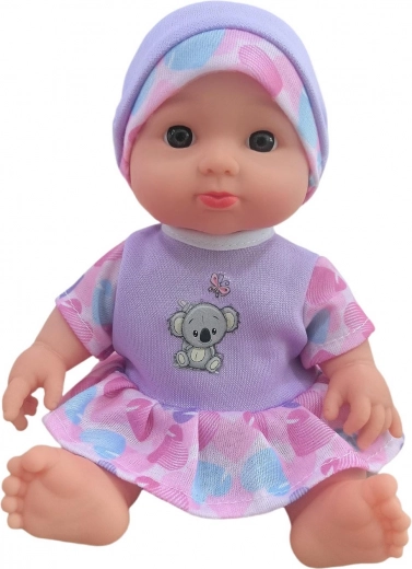 Poupée bébé violette 22 cm