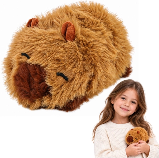 Kapybara en peluche marron 16 cm