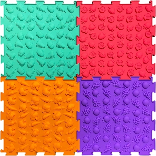 Textures variées pour massage et stimulation tactile