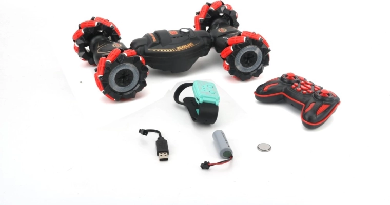 Voiture de cascade RC télécommandée 4×4 avec lumières et sons - 1 pièce