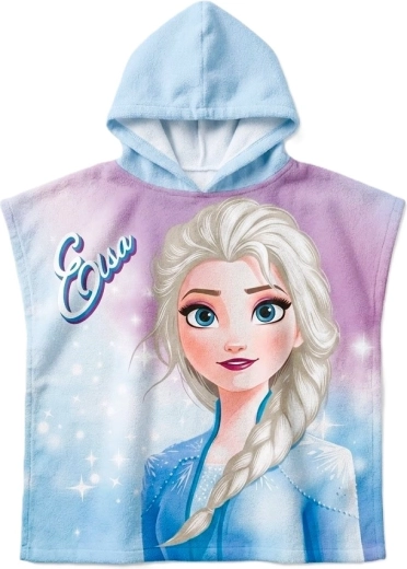 Poncho enfant à séchage rapide avec capuche Frozen – La Reine des neiges