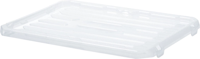 Couvercle en plastique pour boîte de rangement Cargobox 400 × 300 × 30 mm, transparent