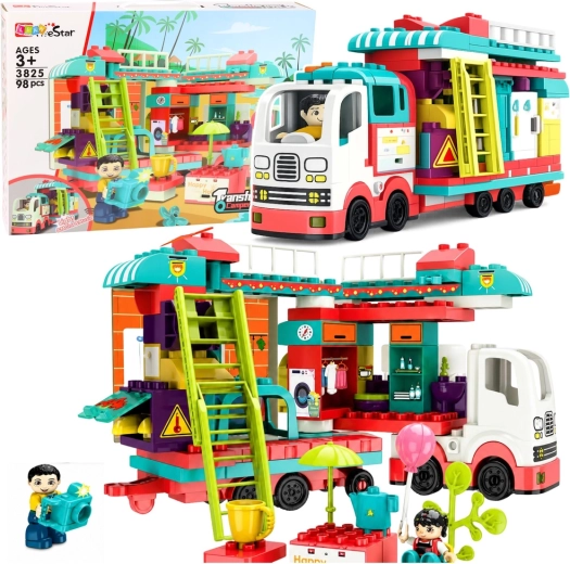 Lean Star camping-car pliable en briques de construction avec lumières et sons