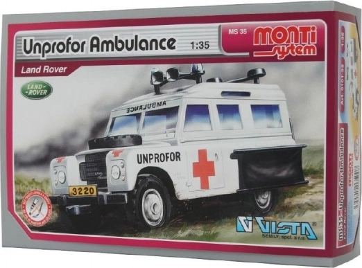 Kit de construction Monti System UNPROFOR Ambulance Land Rover 1:35