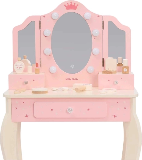 Miroir LED avec trois teintes de lumière