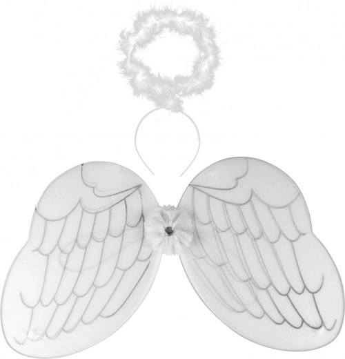 Ailes d’ange avec auréole – ensemble de déguisement