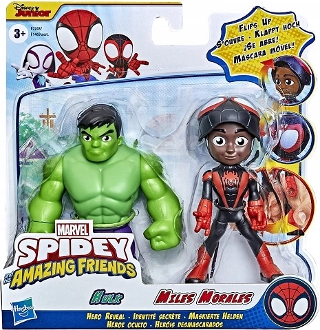Hasbro Marvel Spidey et ses amis extraordinaires – figurines Miles Morales et Hulk
