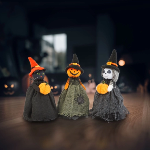 Décoration d’Halloween, sorcière, 21 cm - 1 pièce