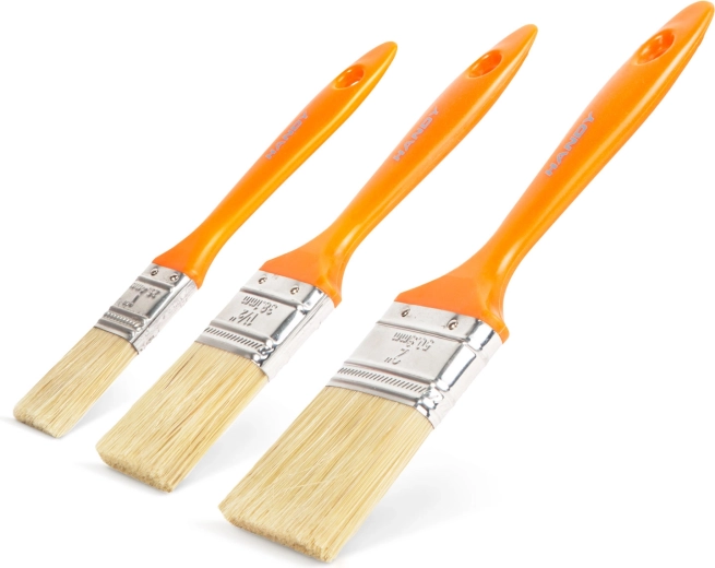 Set de pinceaux plats de peinture, 3 pièces