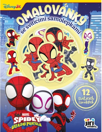 Coloriages avec autocollants phosphorescents Spidey