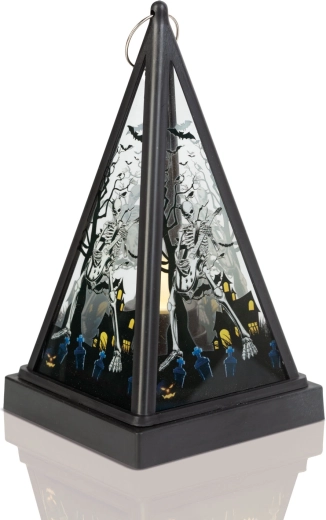 Lanterne LED d’Halloween avec squelette
