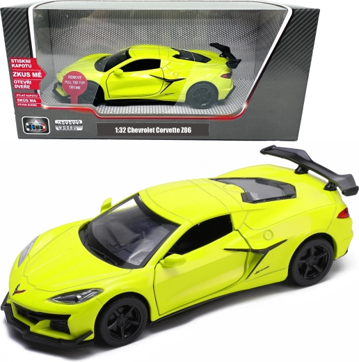 Modèle métallique Chevrolet Corvette C8 Z06 avec lumière et son 1:32