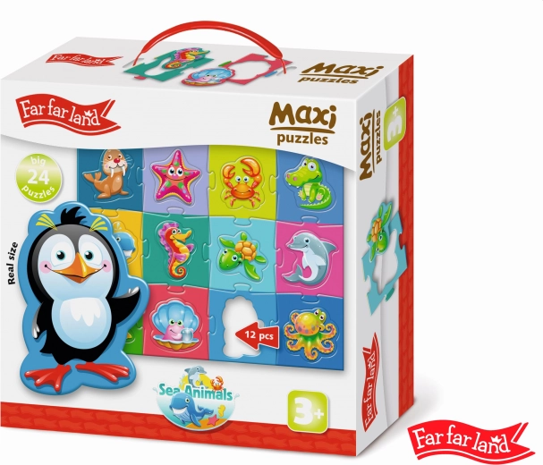 Far Far Land maxi puzzle Animaux marins 24 pièces