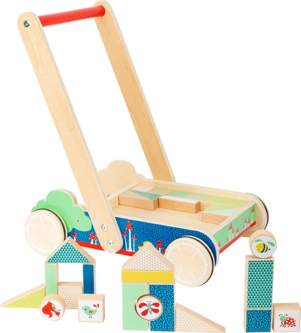 Trotteur en bois avec cubes SMALL FOOT Move it!
