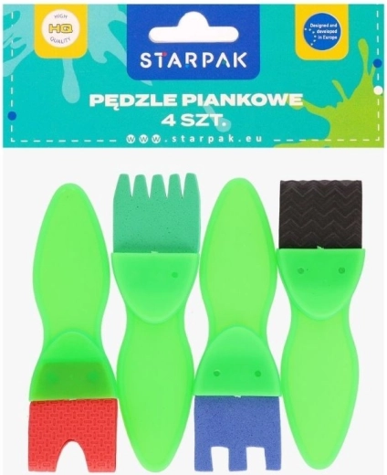 Set de pinceaux en mousse 4 pcs