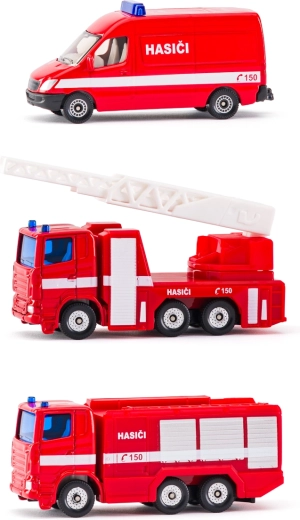 SIKU version tchèque coffret de pompiers 3 véhicules