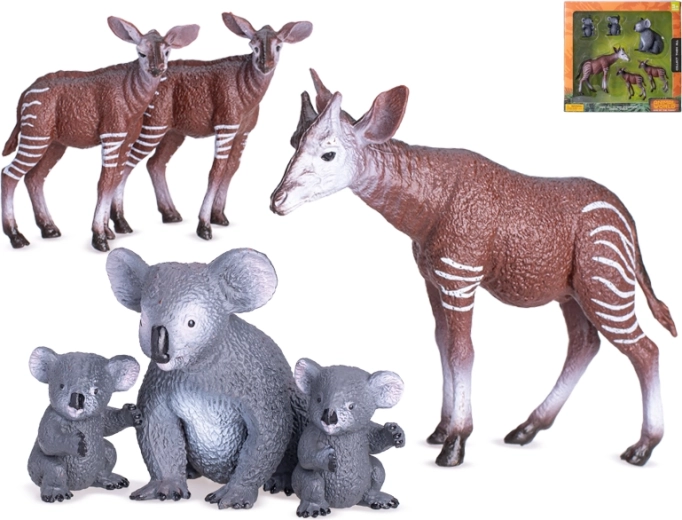 Ensemble d’animaux de safari avec leurs petits – figurines en plastique