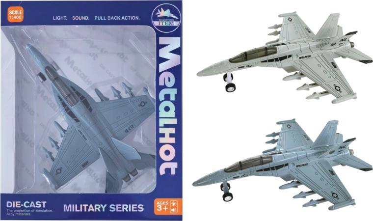 Modèle métallique d’avion de chasse F/A-18 Hornet 1:400 avec son et lumière