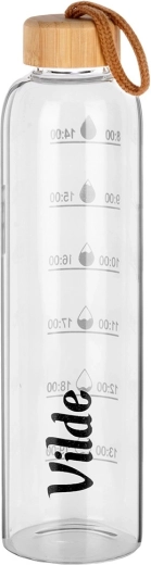 Verre borosilicaté et bouchon en bambou