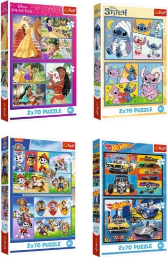 Puzzle 2×70 pièces – motifs variés