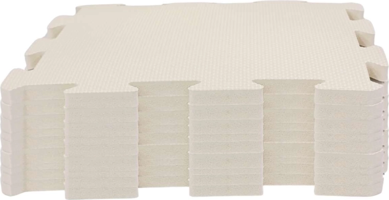 Nido.nido tapis de jeu en mousse type puzzle 9 pièces ivory white