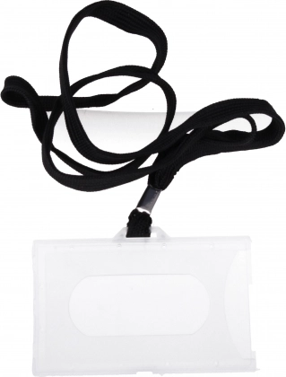 Porte-badge tour de cou avec cordon 45 cm – noir ou bleu foncé