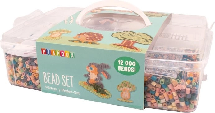 Perles à repasser dans une valise en plastique Mellow pastel avec plaque et modèles 12 000 pcs