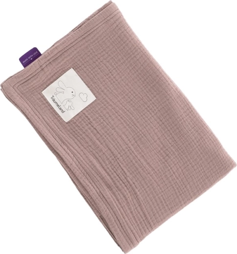 Träumeland couverture en mousseline marron châtaigne 75 × 100 cm - 1 pièce
