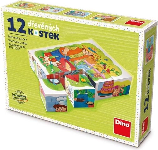 Dino blocs éducatifs Métiers - ensemble 12 cubes