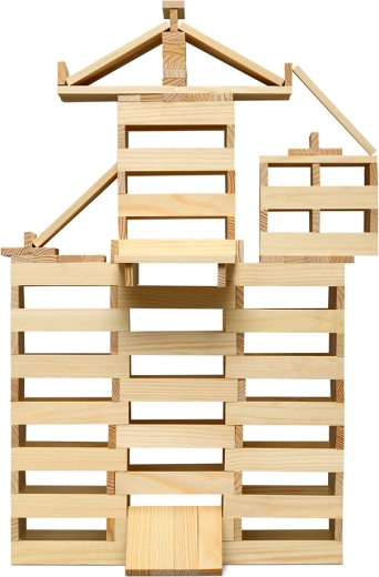 Micki plaquettes de construction en bois 200 pcs