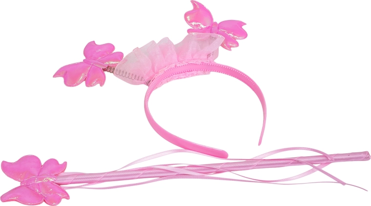 Baguette magique et serre-tête avec papillons
