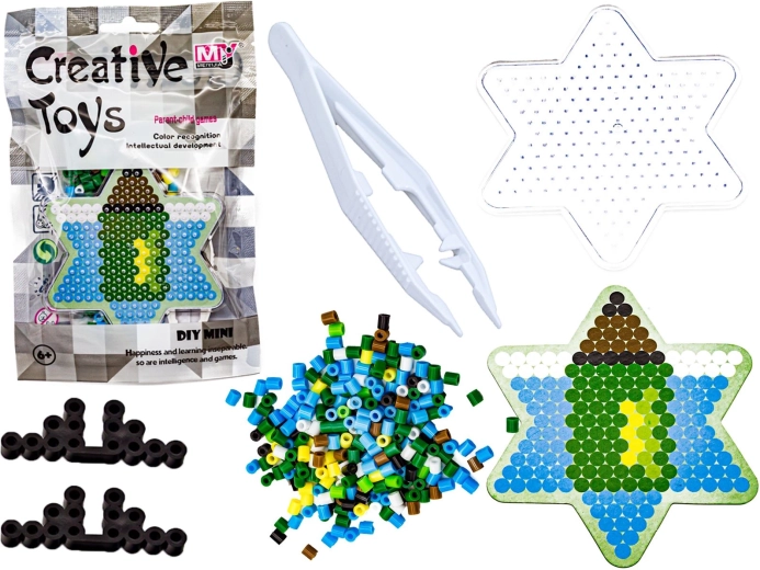 Perles à repasser – mini kit avec modèle cactus (dans un sachet) - 1 pièce