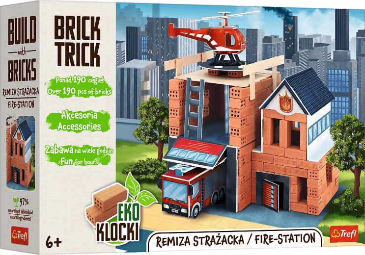 Jeu de construction BRICK TRICK caserne de pompiers XL
