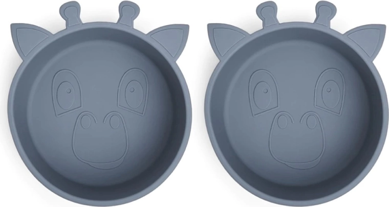 NuuRoo Alex bol en silicone Giraf Bering Sea - 2 pièces