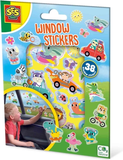 Jeu de voyage avec autocollants pour fenêtre, assortiment de 38 pièces