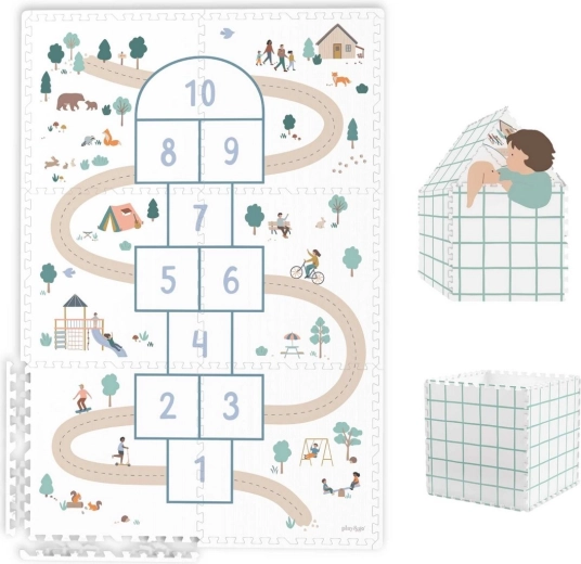 Play&Go Tiloo Eevaa tapis de jeu et maisonnette hopscotch