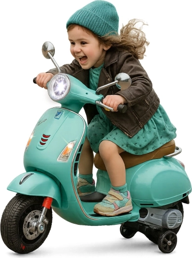 Véhicule électrique pour enfants Vespa GTS 125 vert menthe